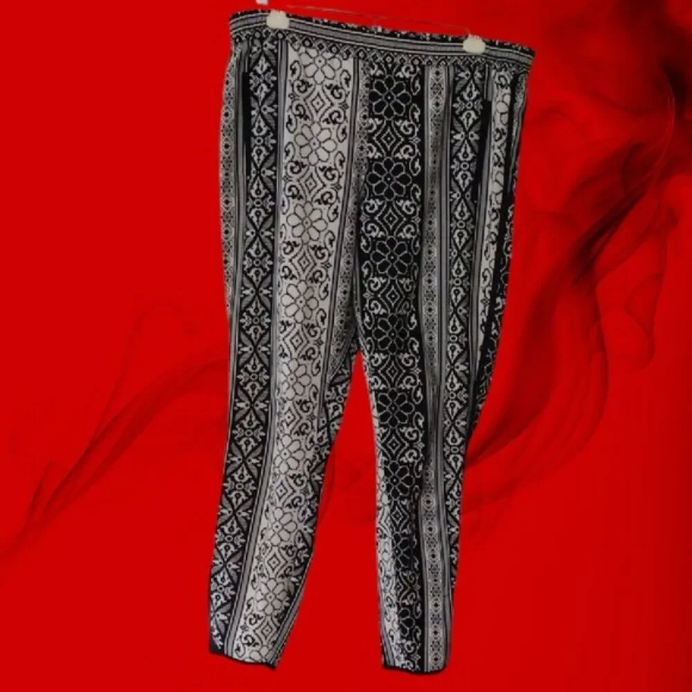 Black and White Patterned Pants